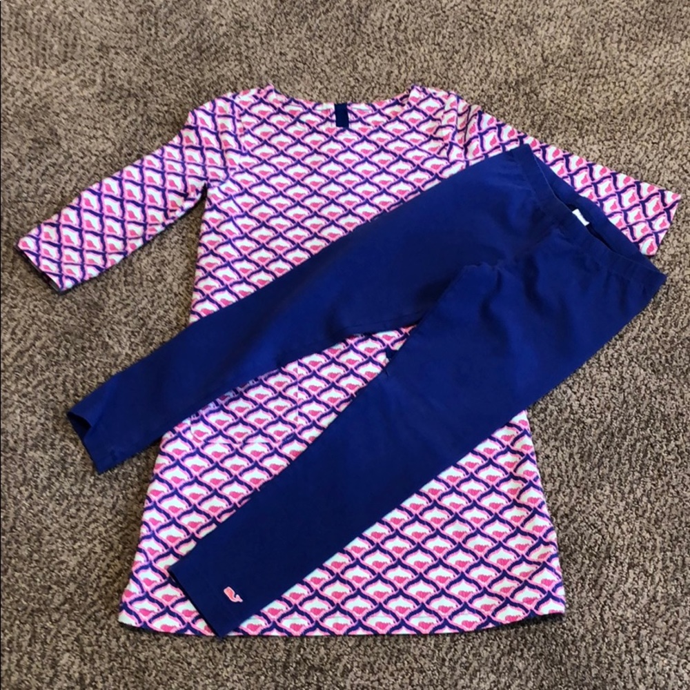 Vineyard Vines Girls dress and tights
